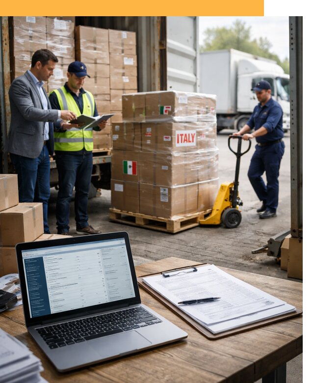 Доставка грузов из Италии: морские и авиаперевозки от 18542